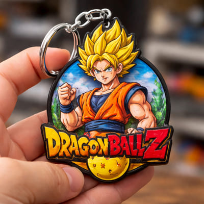 Gantungan kunci custom hasil 3D printing PLA di Sawangan